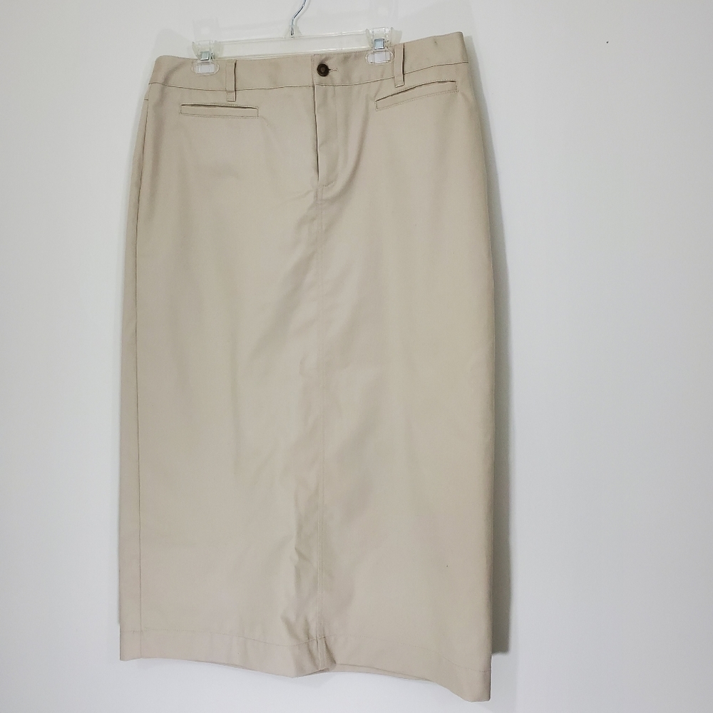 Liz Claiborne Cream Cotton Skirt, Size 16